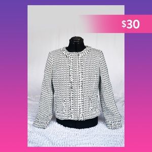 Apostrophe Black & White Tweed Blazer